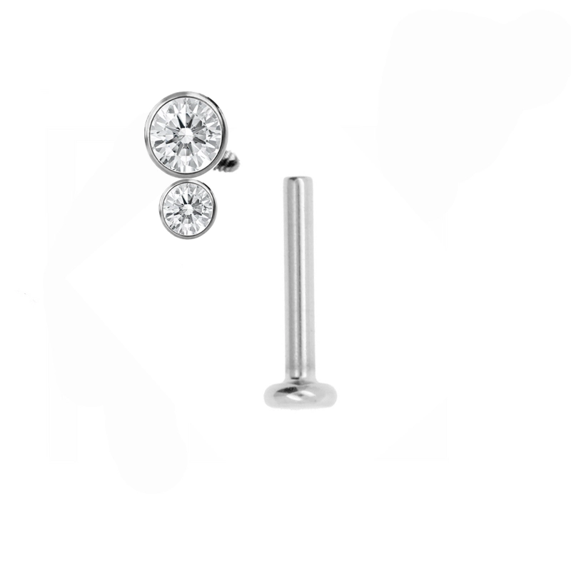 Eternal Metal 16g Astm F136 Surgical Grade Titanium Internally Threaded Disposable Lip Piercing 1