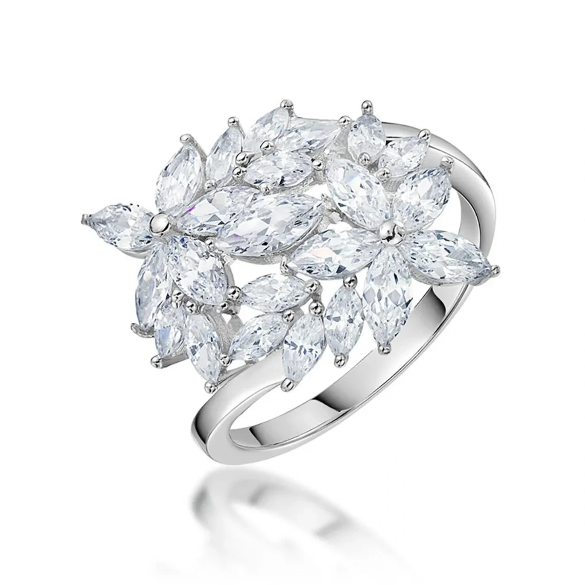 Nouveau designer de luxe Loose Moissanite Diamond Rings Gold plaqué 925 Femmes en argent sterling Mariage Moisanite Anneaux de fiançailles 1