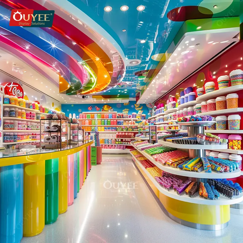 مصنع عدادات عرض الحلوى والأرفف لمحلات الشوكولاتة 1