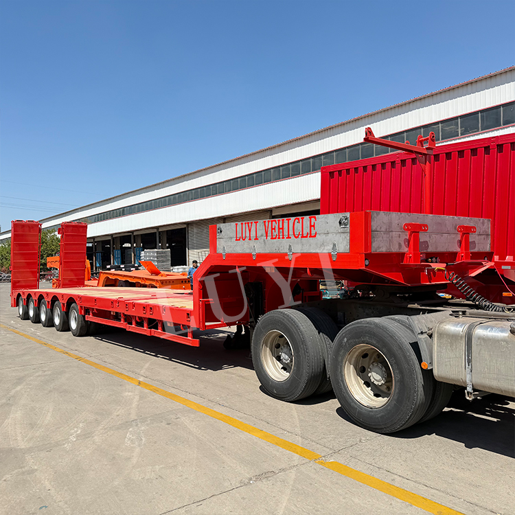 Semirrailer de lecho plano de 5 ejes extensible 4