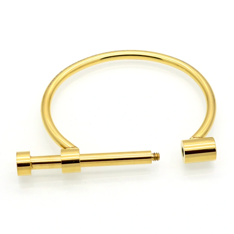 Wholesale Horseshoe Dumbbell Shackle Bracelet Stainless Steel Half Round D-bell Insert Buckle Screw Men's And Women's Bracelets 1