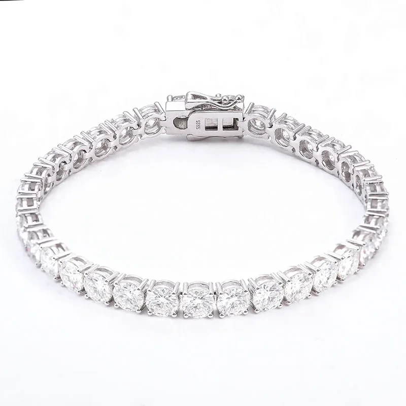 Bereit zum Versand heißer Verkauf Diamantschmuck Custom 925 Silber Moissanite Fein Schmuck Tennisarmbänder Frauen Armband 1
