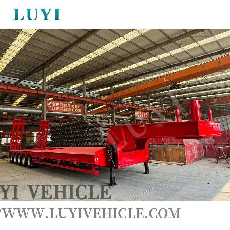 10-axle low flatbed semi-trailer is specially designed for Africa 1