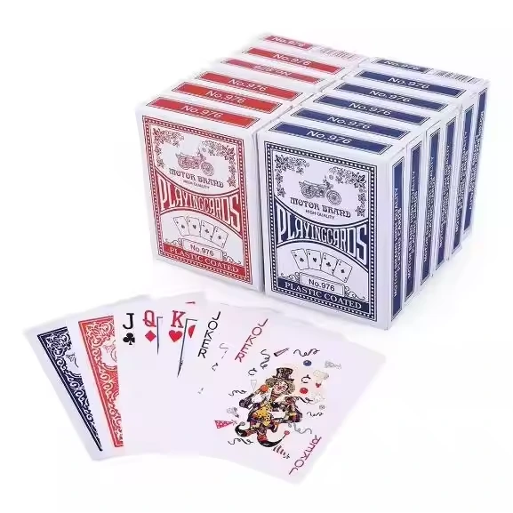 Cartes à jouer en papier imprimé personnalisés avec revêtement en plastique étanche durable 1