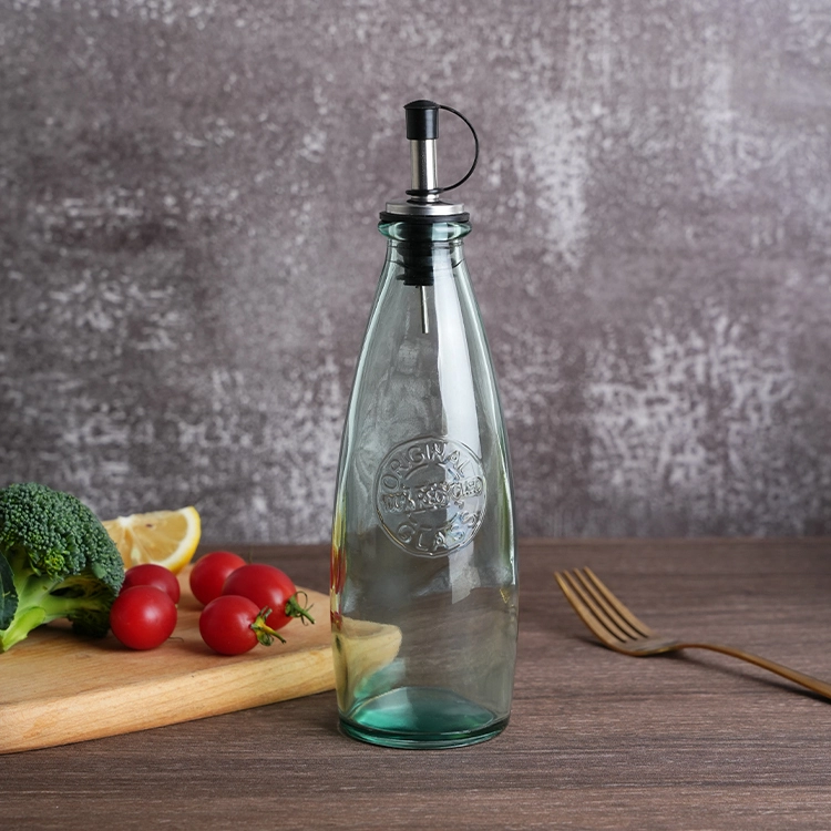 Spreyli 650 ml Geri Dönüştürülmüş Cam Yağ Şişesi 1