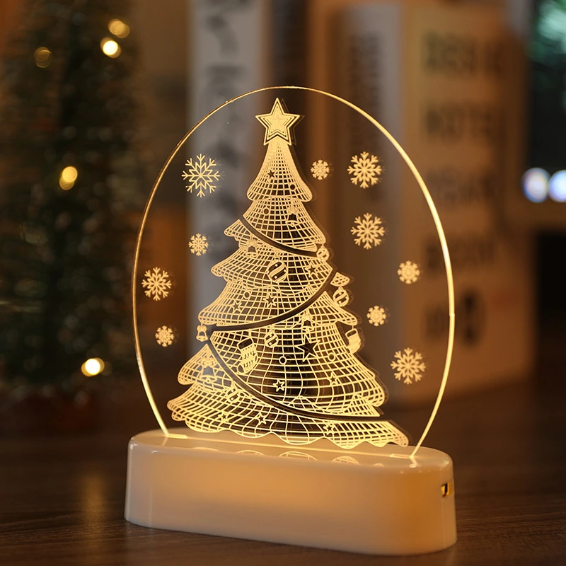 Festive 3D LED Letter Christmas Lights GL-S05 Battery Powered Waterproof Tree Decor with Acrylic Base For Christmas 1