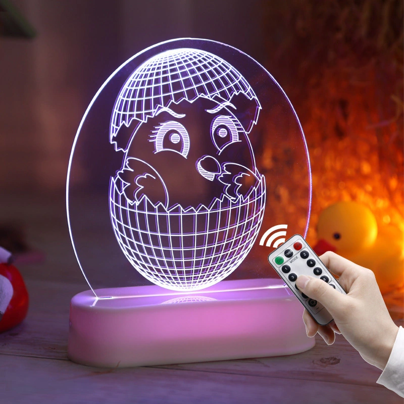 RGB Remote Control Acrylic Led Decorative Night Light GL-F1R Multi-colour Wholesale Easter Acrylic Led Lamp For Holiday 1