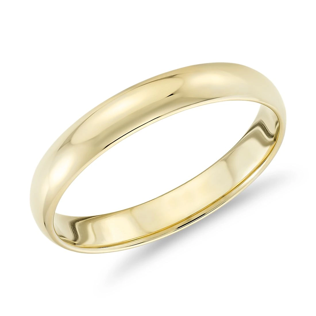 Groupe de bague de mariage classique en 14K blanc wold 3mm2 mm largeur le groupe de femmes en or solide. 1