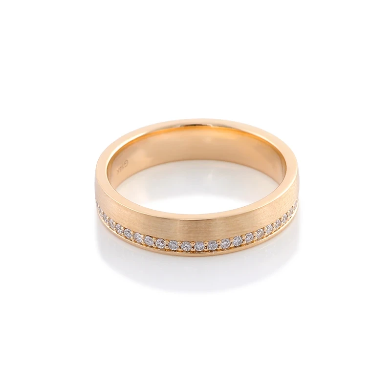 Provence Jewelry Customized Manwedding Gold Ring 10k Yellow Solid Gold Rings With Lab Diamond 1mm Def/vvs 5mm Width Fine Jewelry 1