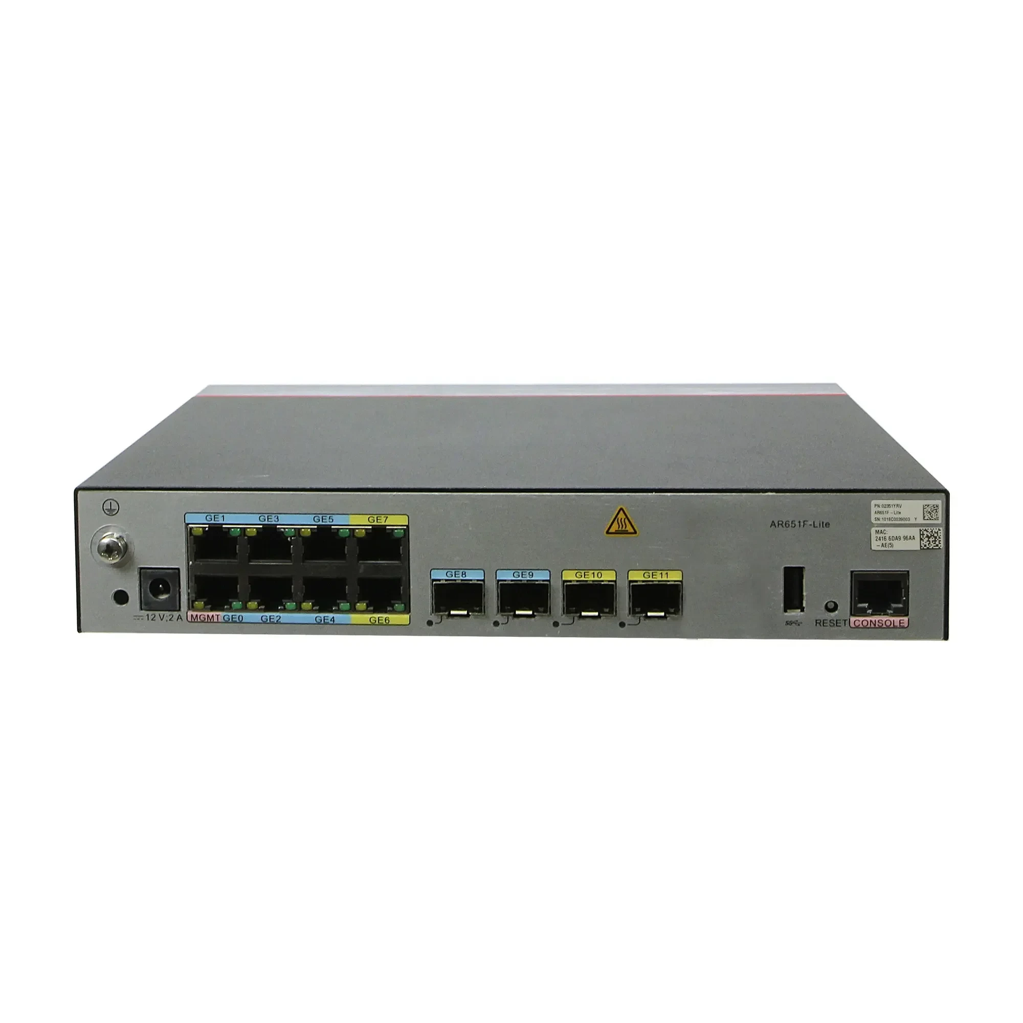 AR651F-Lite AR651F-Lite 02351YRV AC host, 8*GE RJ45, 4*GE SFP, 1*USB 3.0 1