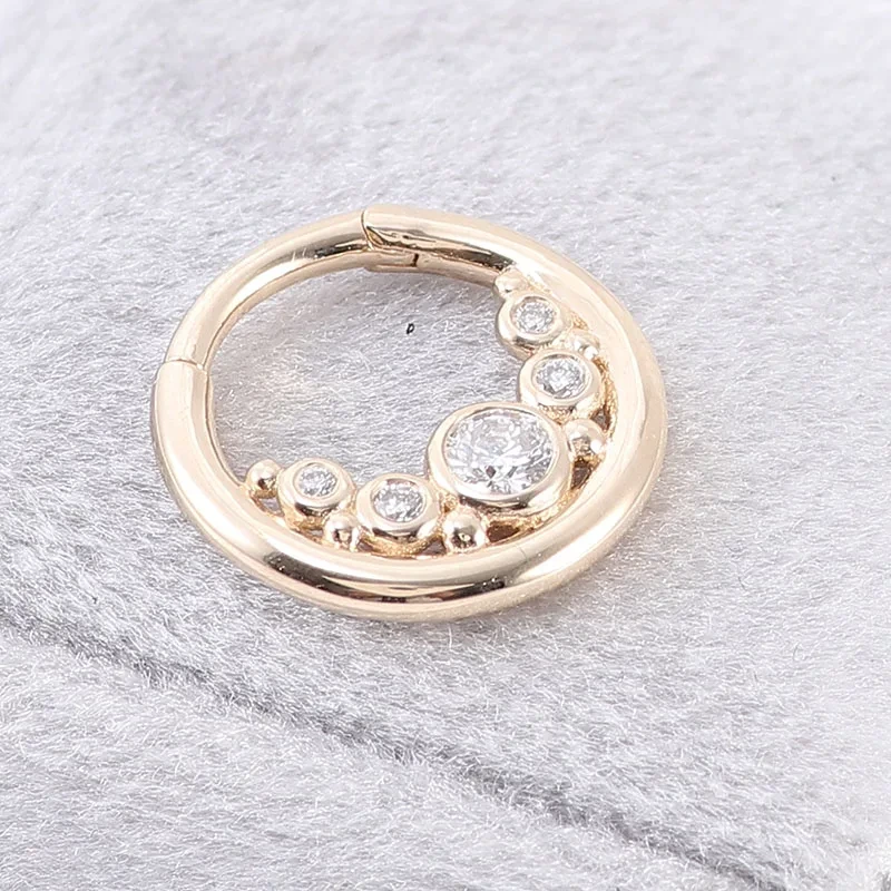 Provence Custom Fine Jewelry Gold Hoop Vvs Moissanite/lab Diamond 10k Yellow Gold Solid Women Party Gift 10k Gold Earrings 1