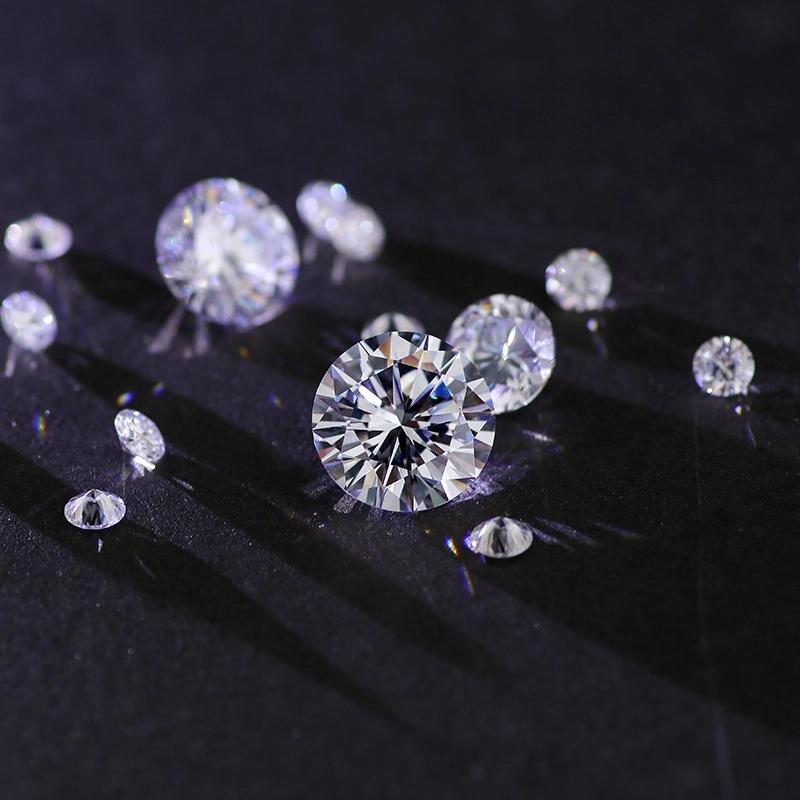 Venta caliente al por mayor Redonda Redonda brillante Corte Moissanite Diamantes VVS White D Color Gra Loissanite en Gemstone suelto 1