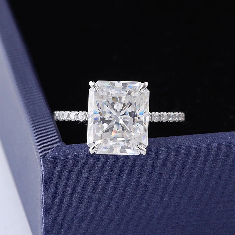 Personal Customized Women 1.1ct Radiant Diamond Igi Certified Lab Grown Diamond Ring 18k Solid Gold Ring 1