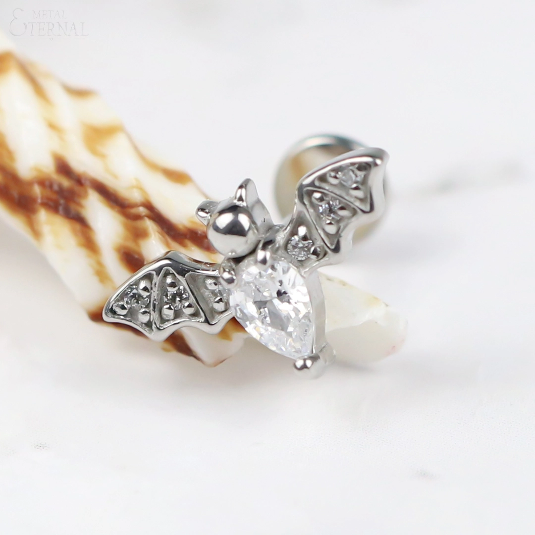 Eternal Metal Astm F136 Titanium Bat Labret Piercing 1
