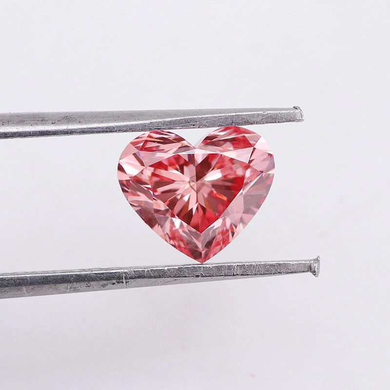 Pink Diamond Price Per Carat Fancy Shape Cvd Loose Stones Heart Cut Lab Created Diamond 1