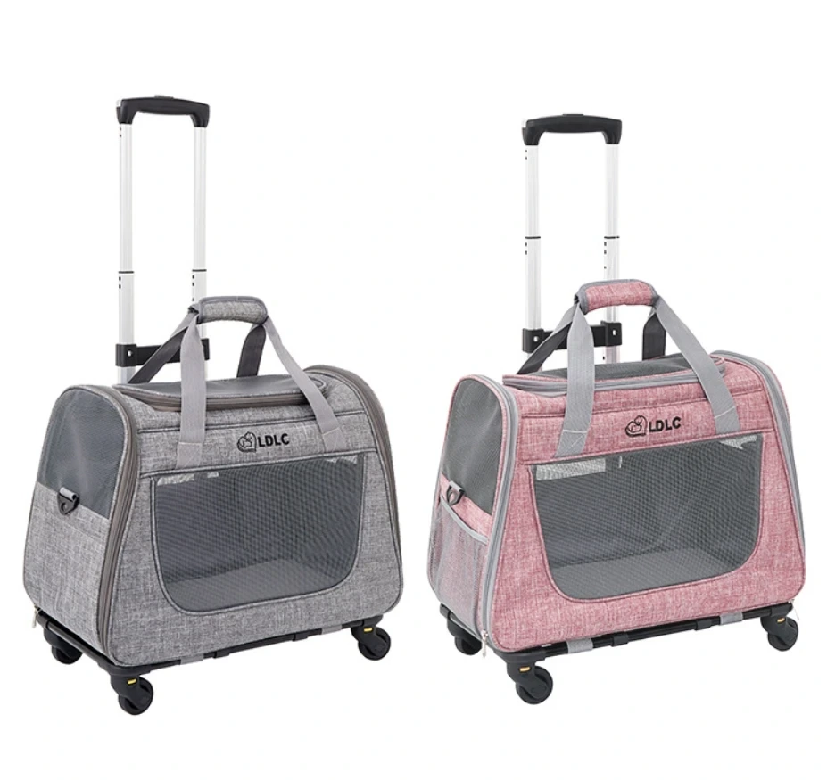 Usine en gros respirant transporteur de voyage pour animaux de compagnie avec poussette transporteur pour animaux de compagnie chat sac à dos chien transporteur sac à main-xinchen 1