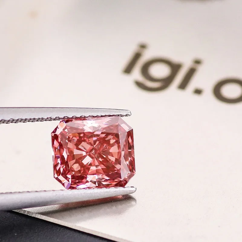 Luxusschmuck 1 ct 2 ct 3 ct Maßgefertigter Labordiamant CVD VS Labordiamant Rosa Lose Diamanten CVD Diamant 1