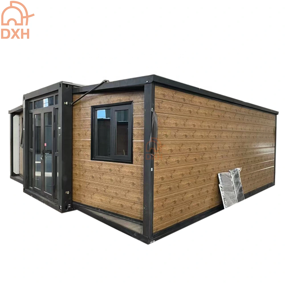 20ft Expandable Container House High Quality With The Wood Grain Color External Cladding Panels 1