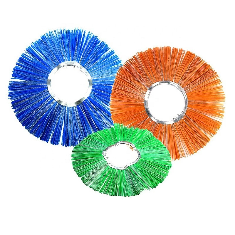 6 3/8'' * 24'' Steel/Poly Mixed Street Sweeper Brush Wafer Bursh- High Wear Resistance 1