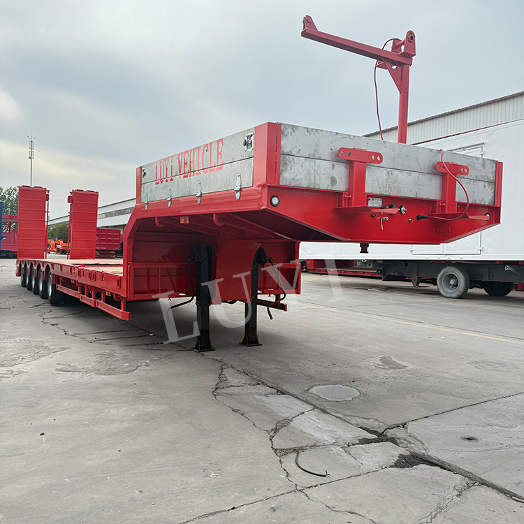 Semirrailer de lecho plano de 5 ejes extensible 1