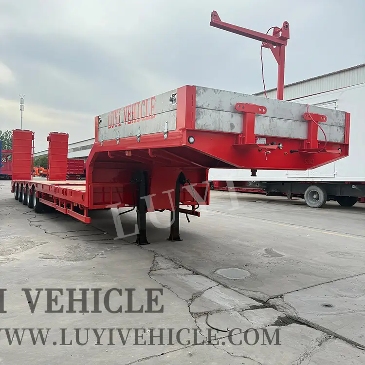 Semi-remorque à plat extensible à 5 axes 1