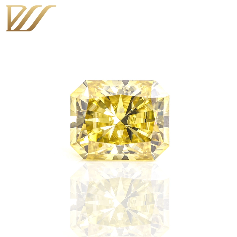 Never Change 4h Vivid Yellow Radiant Cut Loose Moissanite 5.5*5.5mm 1