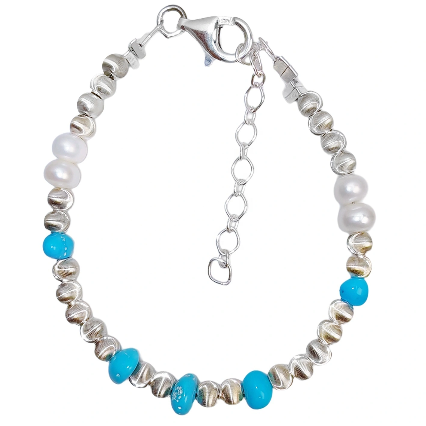 Náttúrulegt grænblátt Náttúrulegt armband Hátíðargjöf S925 Silfur skartgripir fyrir konur Mest seldu hönnuður sérsniðin gjöf fyrir fjölskyldu 1