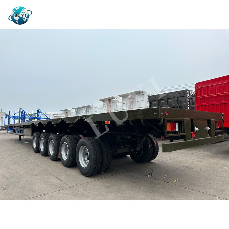 5 оси 60t 20/40 футов с платтным грузовиком. 5