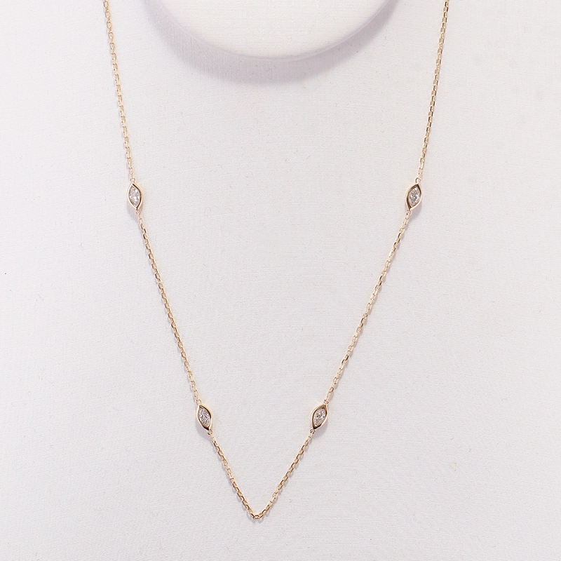 Custom 14k Gold Diamante Necklace 1