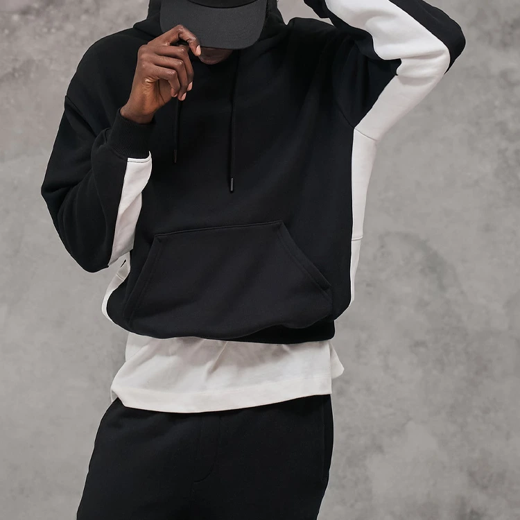 High Quality Streetwear Custom Embroidery Boxy Cropped 400gsm French Terry Hoodie Oversize Heavyweight Hoodie For Men 1