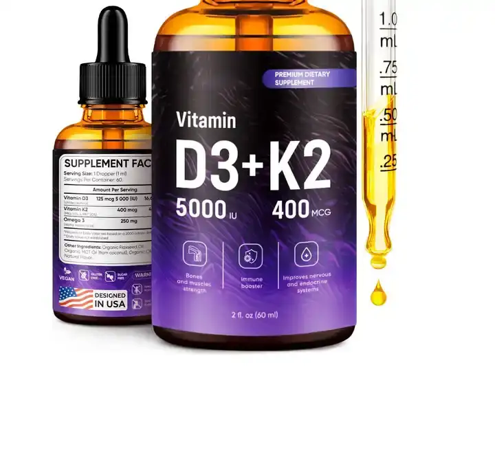 OEM/ODM Vitamin D3+K2 Immune-Boost 30x60ml Custom Logo FOB 1