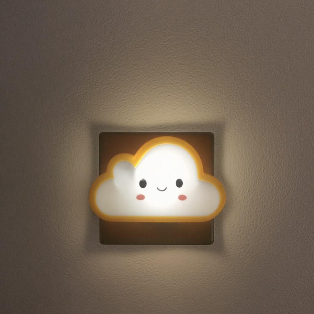 Wholesale OEM Baby Night Light W029 LED SMD Mini Switch Cute Cartoon Plug In Night Light Cloud Shape Lights 1