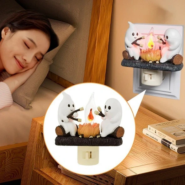Creative Ghost Festival Resin Crafts For Halloween Hot Export Home Decoration With Night Light 1