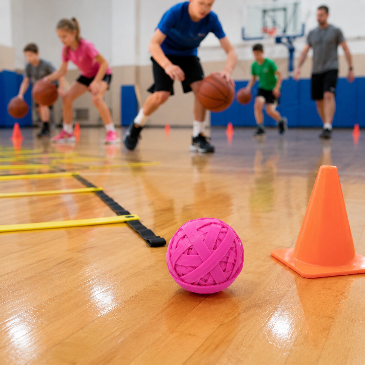 Pink Rubber Band Ball for PE Class, Sports Training & Agility Drills – Wholesale 1