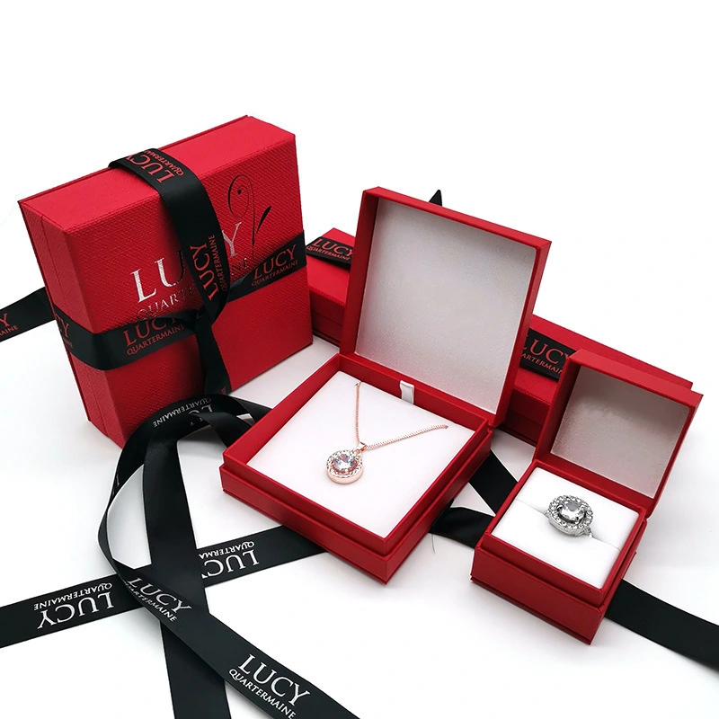 Customized High-end Ribbon Jewelry Box,Environmentally Friendly Necklace Ring Bracelet Gift Box 1