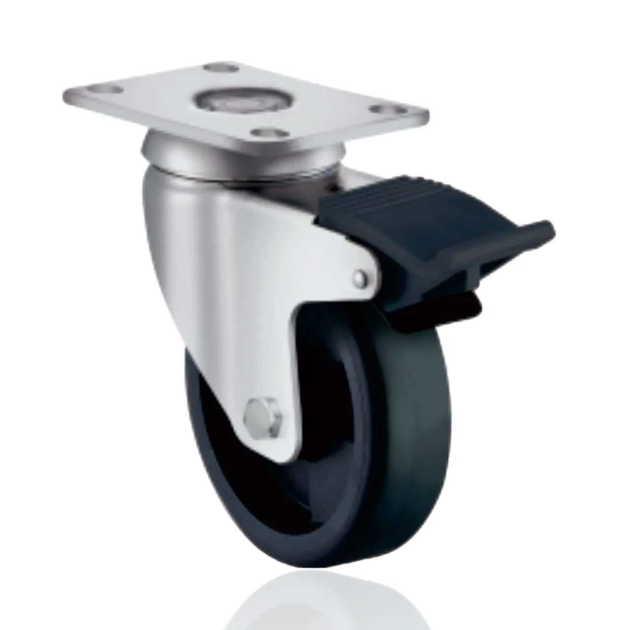 160 Kg Load Capacity 5 Swivel Nylon Caster Wheel With Total Brake 1