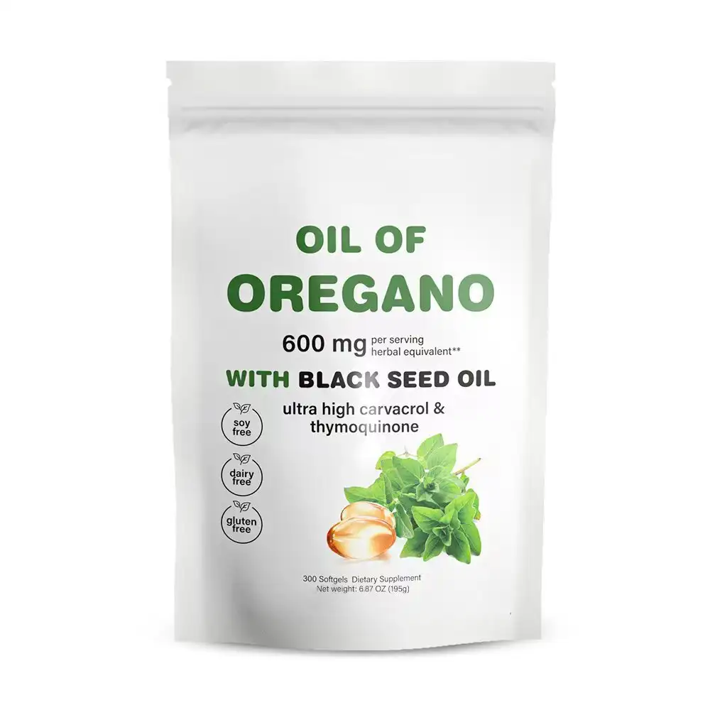 Oregano & Black Seed Oil Softgels 300ct, 2/serving, Softgel 1