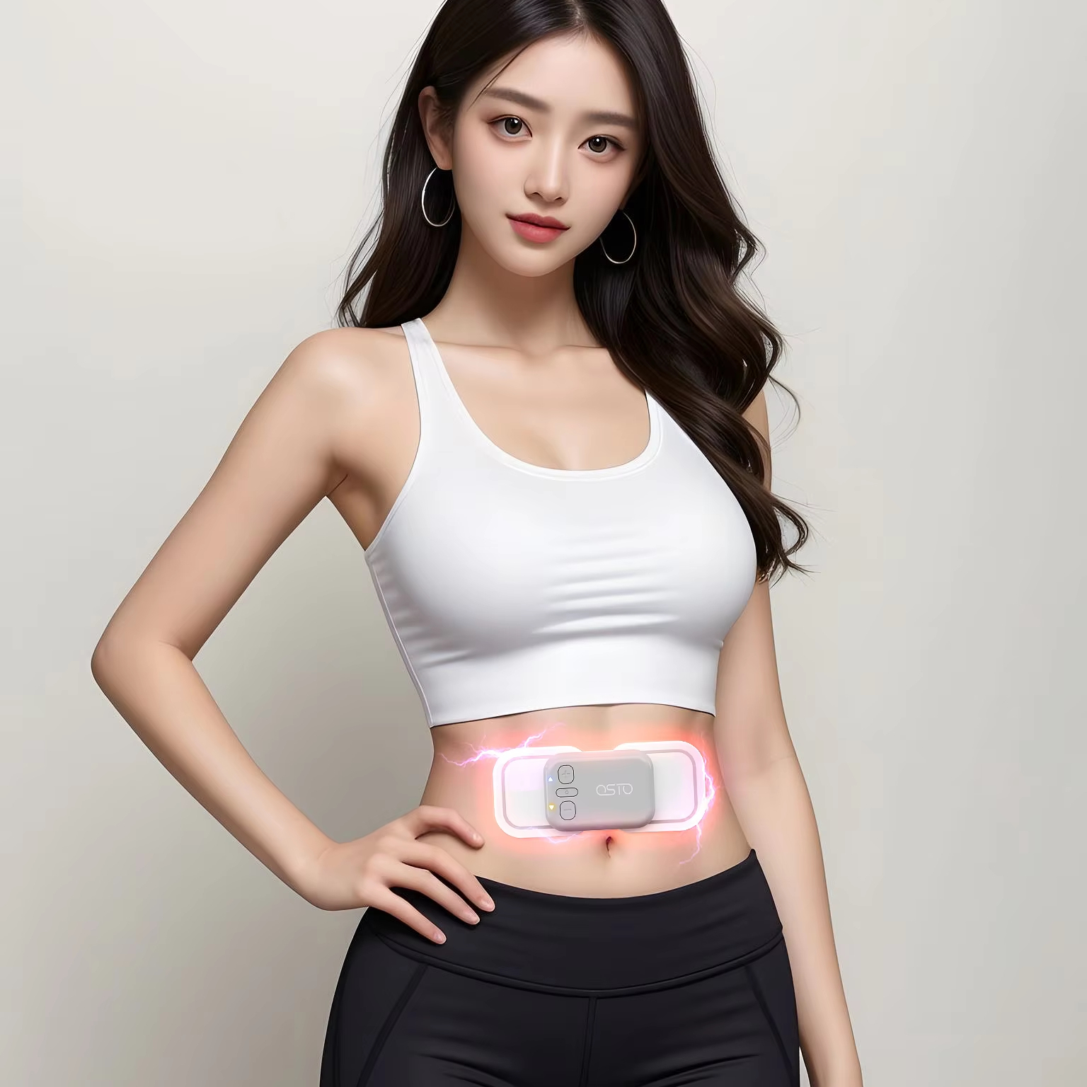 Wholesale Portable Heated Stomach Massager for Period Pain Relief 1