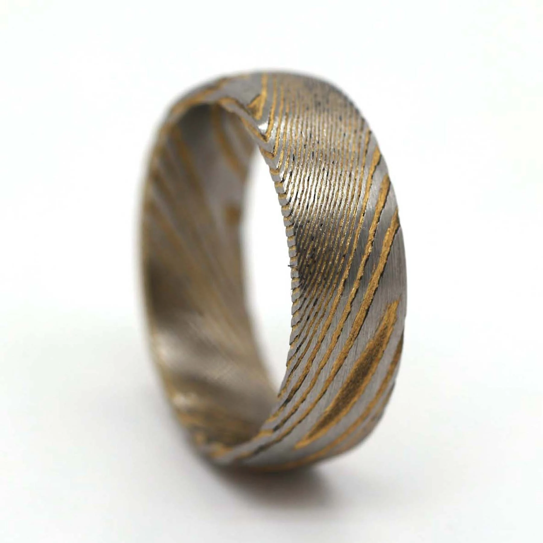 Damascus Steel Rings China Newest Wholesale Mens Gold Damascus Steel Ring Etching Mens Wedding Bands 1
