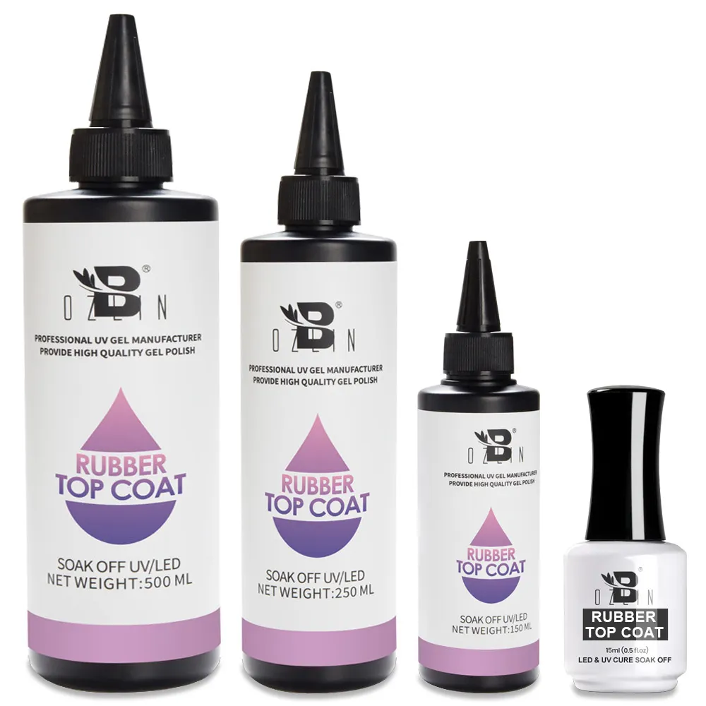 Bozlin OEM High Capacity Rubber Base & Non Wipe Rubber Top Coat 150ml-1000ml 1