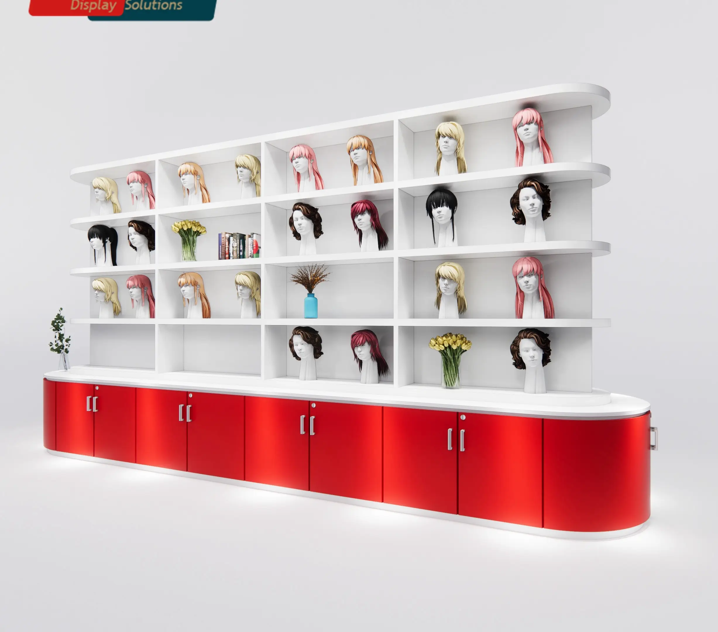Wig Display Rack Human Hair Shop Fittings Wig Display Rack Beauty Store Shelves Wig ...