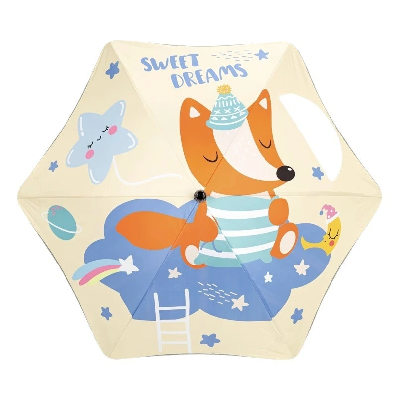 Guarda-chuva infantil com proteção UV e estampa personalizada - Seguro & Ideal para viagens 1