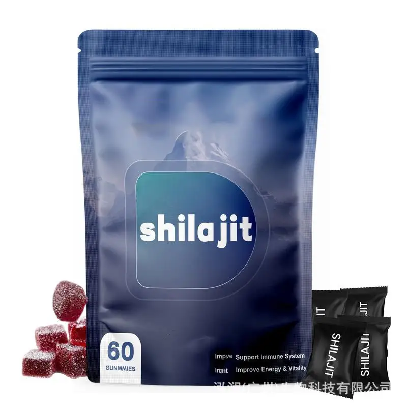 OEM Shilajit Gummies 60ct Adult Immune Spt Custom Flavor 2pc 1