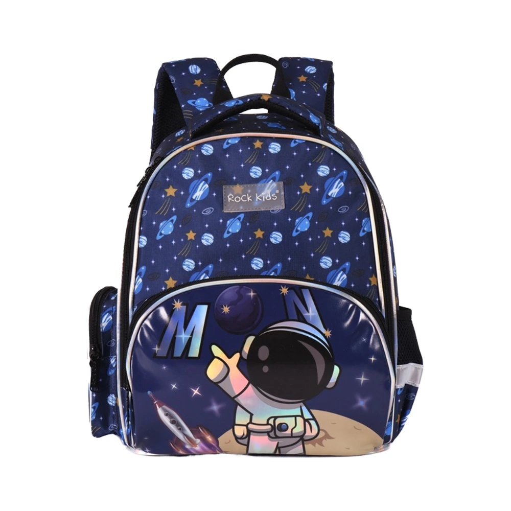 New Arrival Custom Kids Kindergarten School Bag With Astronaut Print Grade School Student Backpack Book Bags For Boys bag factory 1