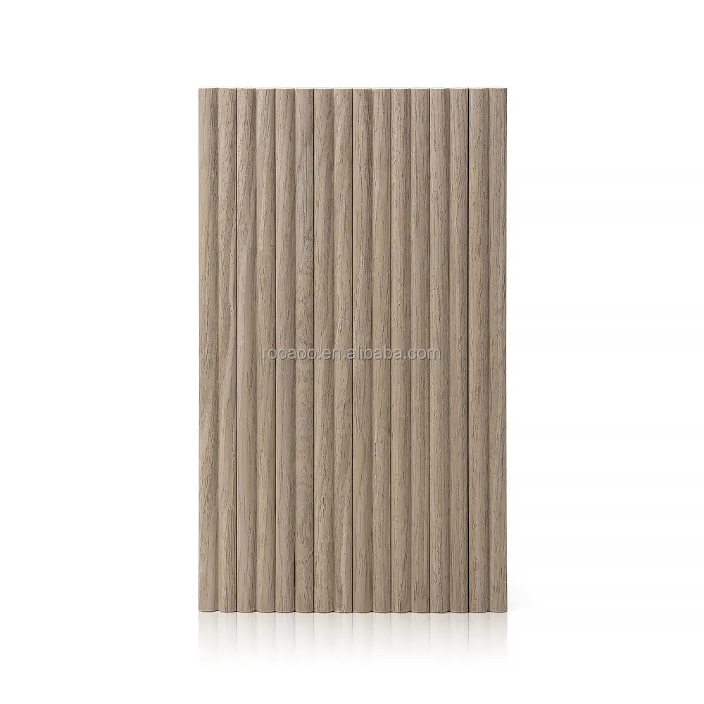 Oak Wood Surface Polyester Acoustic Soundproof Wall Panel 2400x600x21mm 1