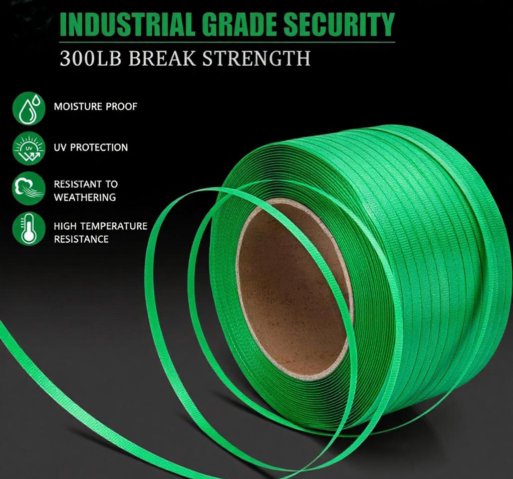 Reggia per imballaggio manuale in PP di alta qualità, verde, per uso industriale, dimensioni personalizzabili 3