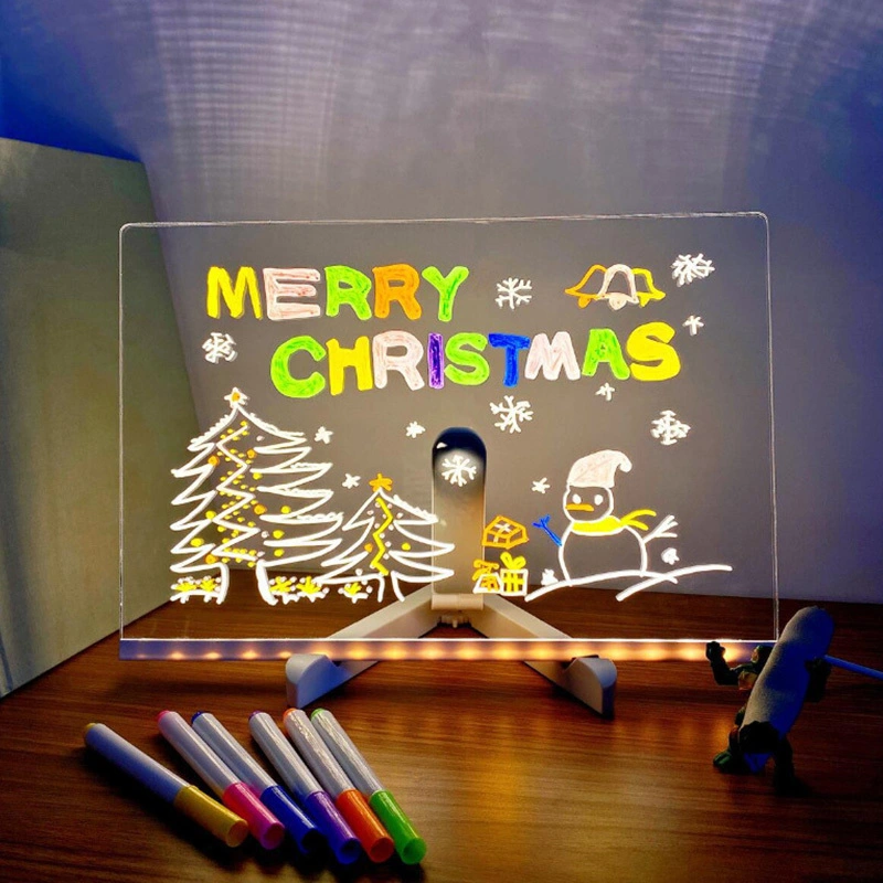 30*20cm Bracket Erasable Drawing Board Item GL-3D036 For Children Kids Creative Led Pad Board Night Light 1
