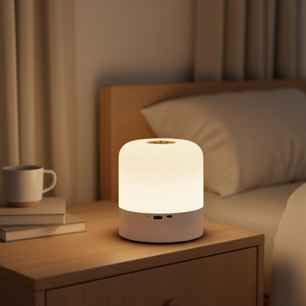 3 Color Adjustable USB Rechargeable LED Hook Night Light, Portable Hanging Bedside Sleep Lamp 1
