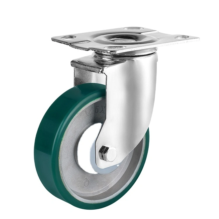 Caster Support Customized Wholesale Of Green And High-quality 4/5 Inch Industrial Medium Duty Pu Casters 1