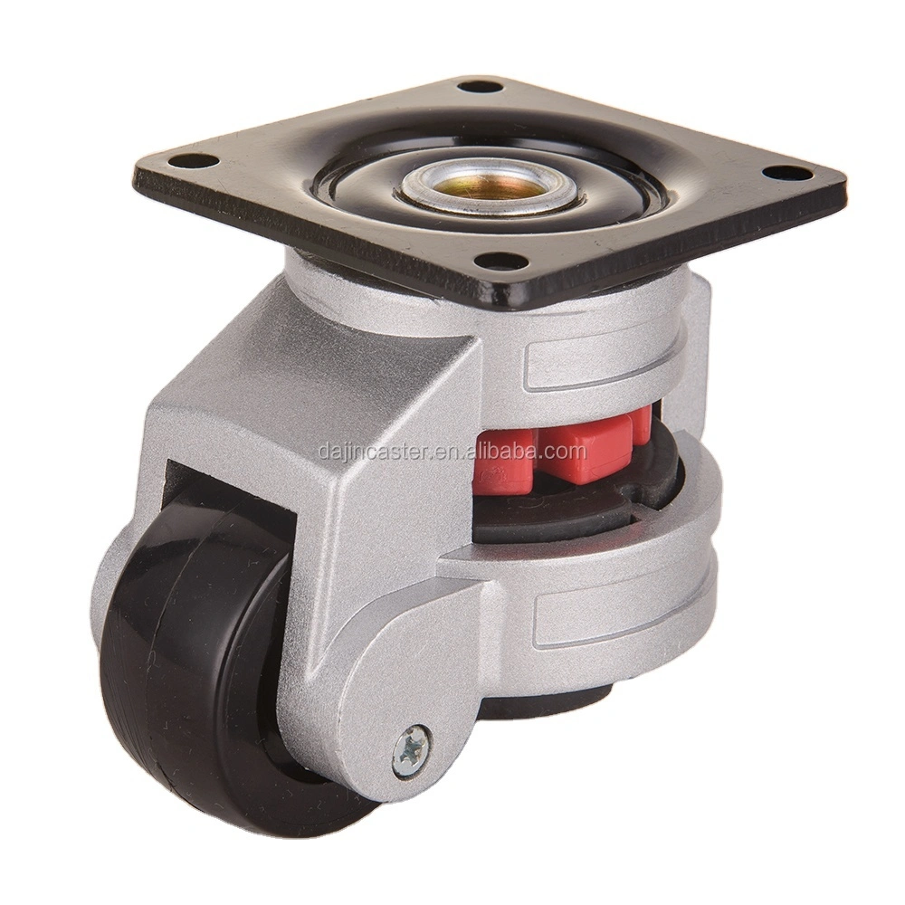 63mm Double Ball Bearings Heavy Duty Leveling Castor Wheel With Capacity 500kg 1